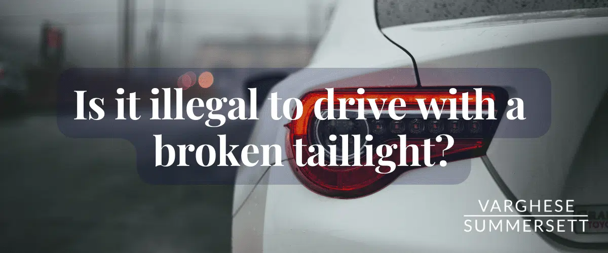 drive with broken taillight