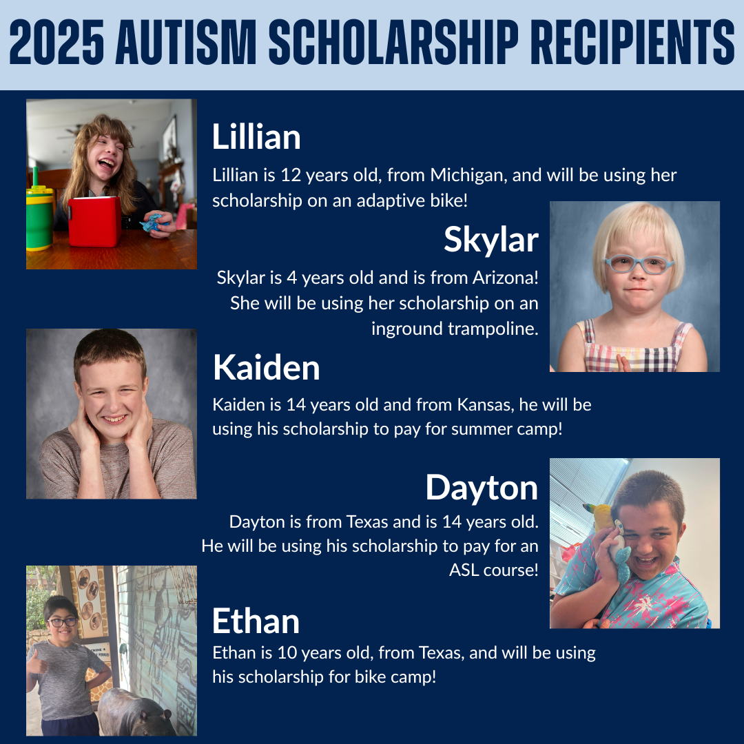 2025 Autism Scholarship Recipients
