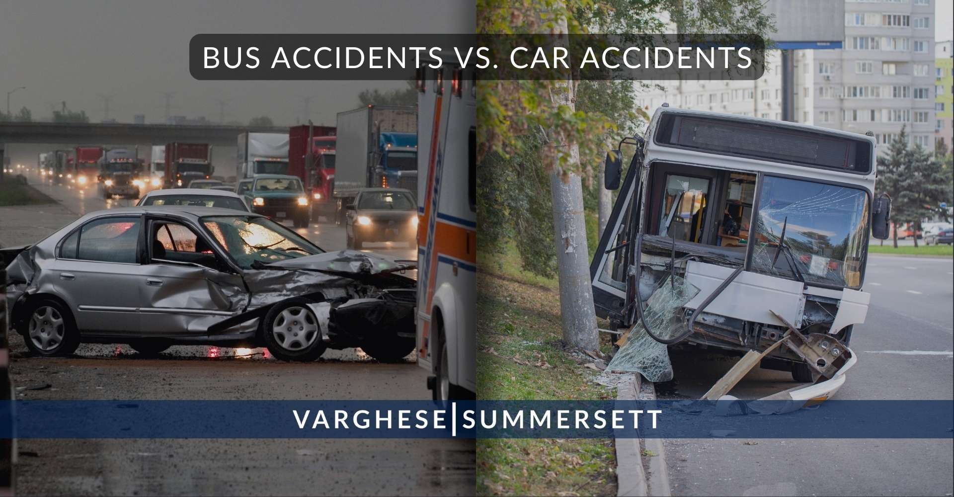 Accidentes de autobús frente a accidentes de coche