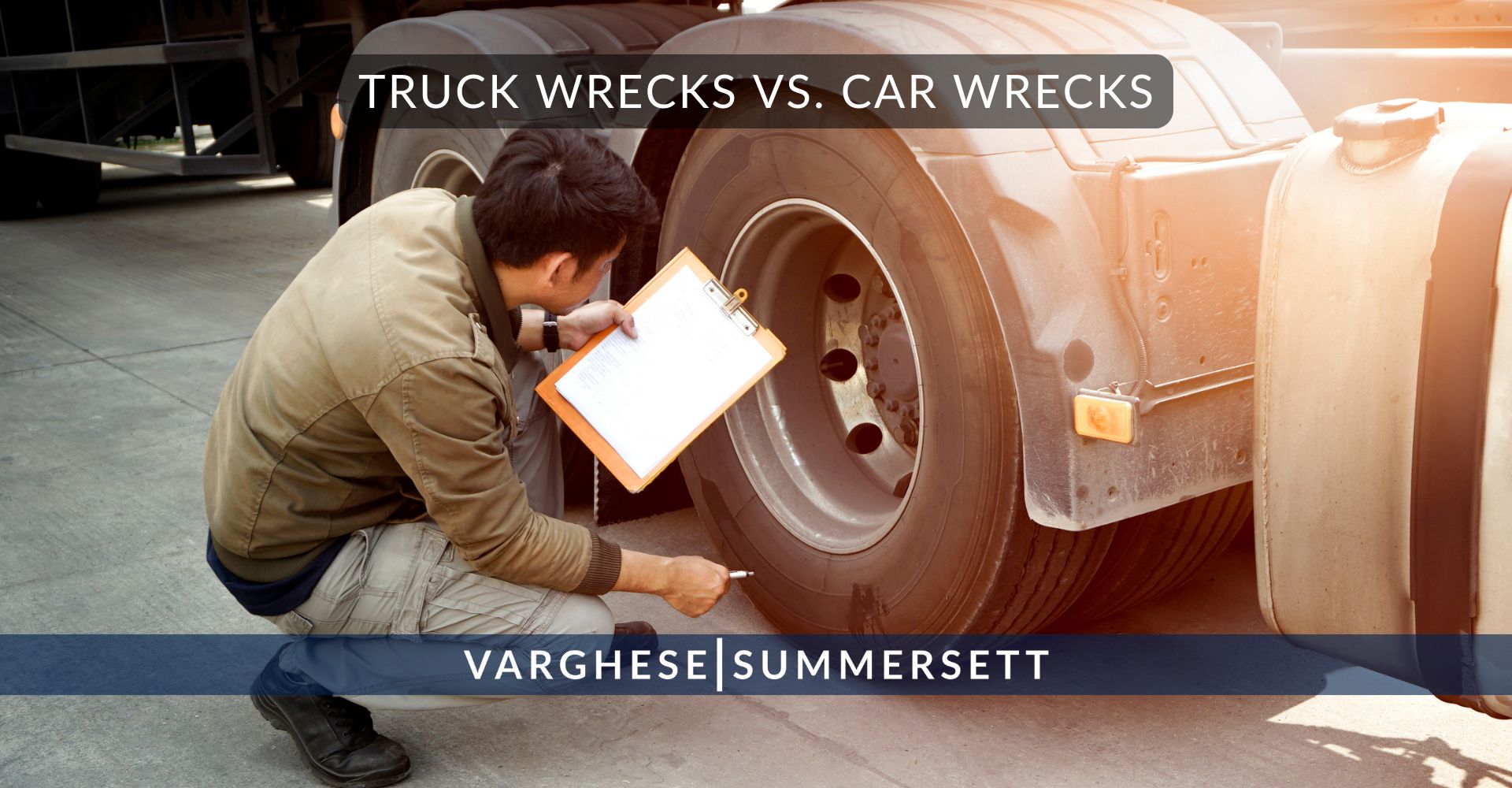 Accidentes de camiones frente a accidentes de automóviles