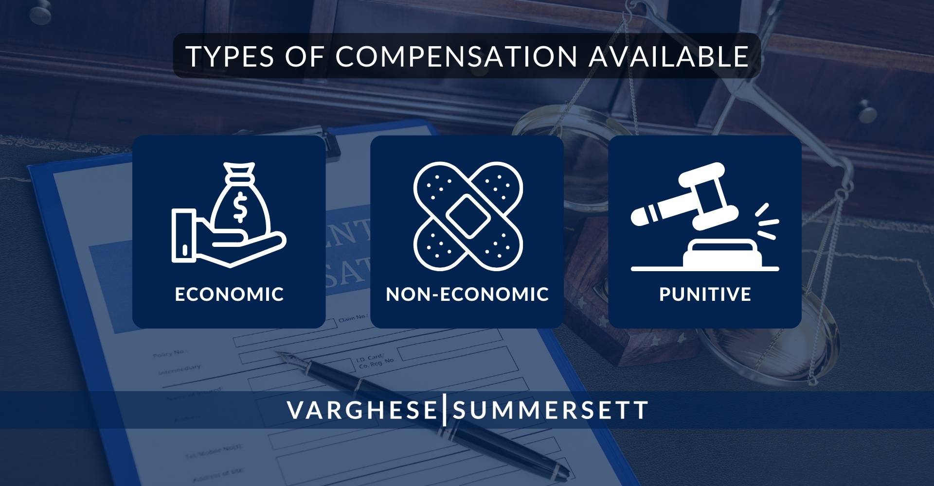4 Types of Compensation Available | Varghese Summersett Tipos de indemnización disponibles