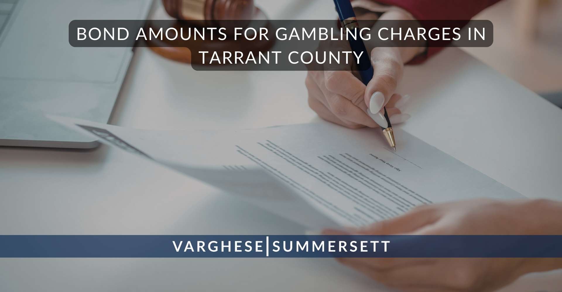 Importes de las fianzas por delitos relacionados con el juego en el condado de Tarrant