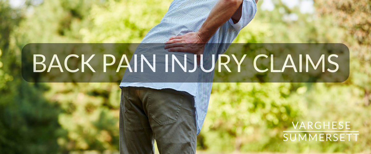 back pain injury claims