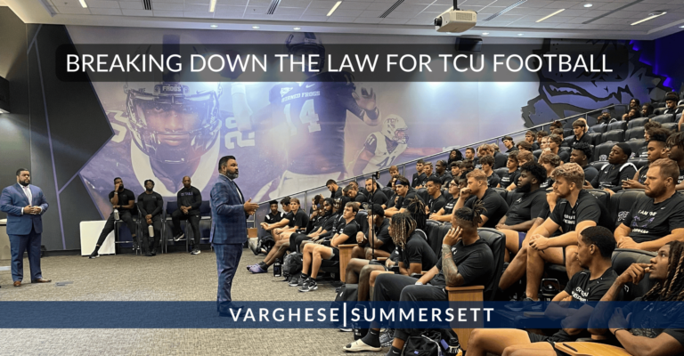 VS Attorneys Give TCU Football Team the Legal Playbook [2023]