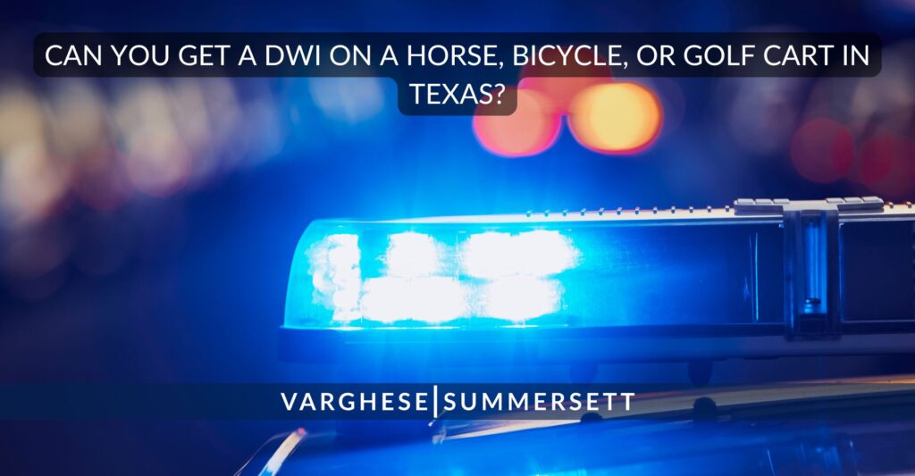 Can You Get a DWI on a Horse, Bicycle, or Golf Cart in Texas?