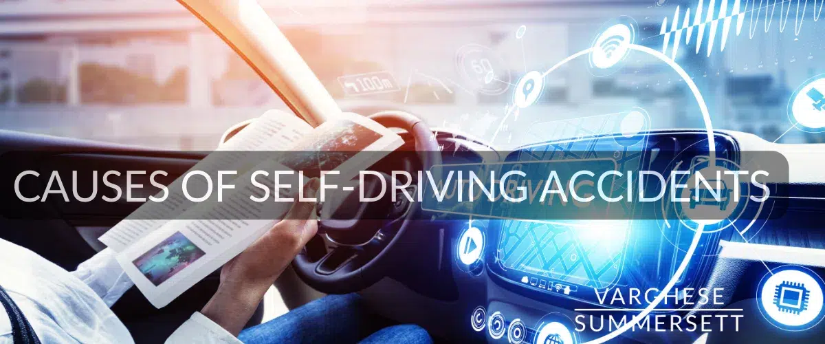 Causes of Self driving car crashes