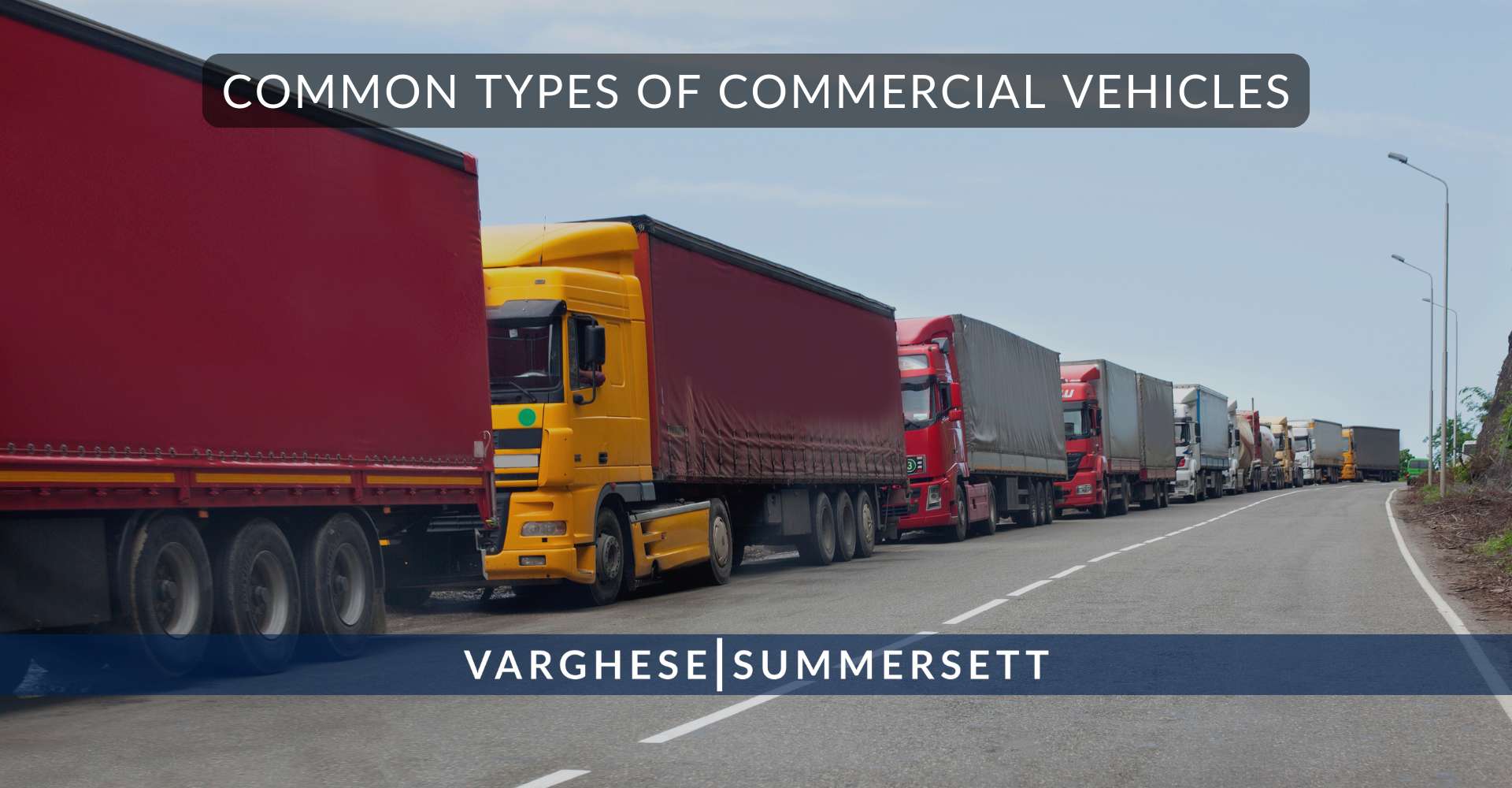 Tipos comunes de vehículos comerciales