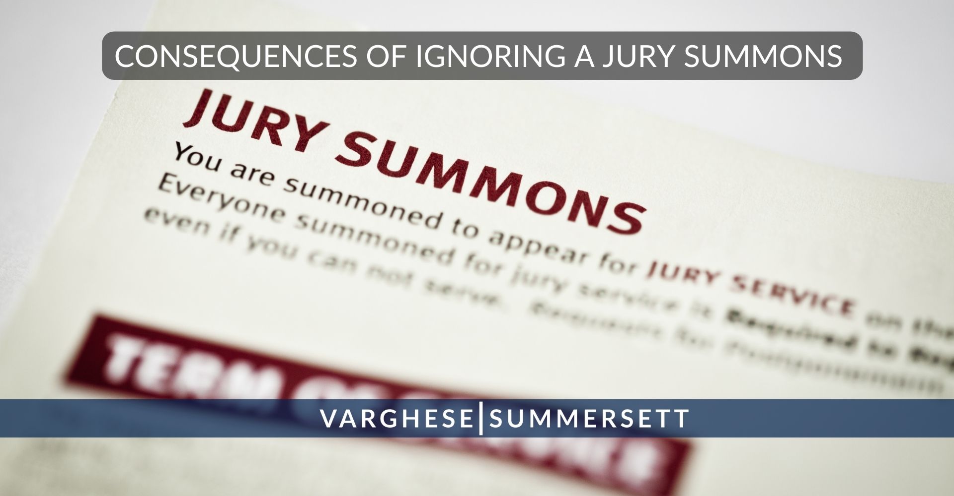 Consequences of Ignoring a Jury Summons