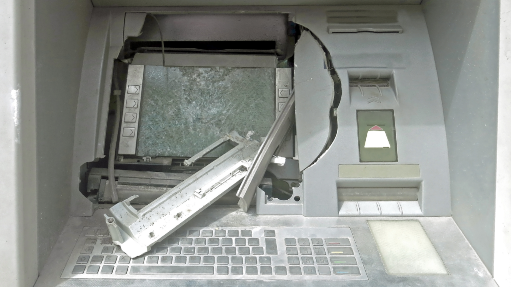Damaged-ATM