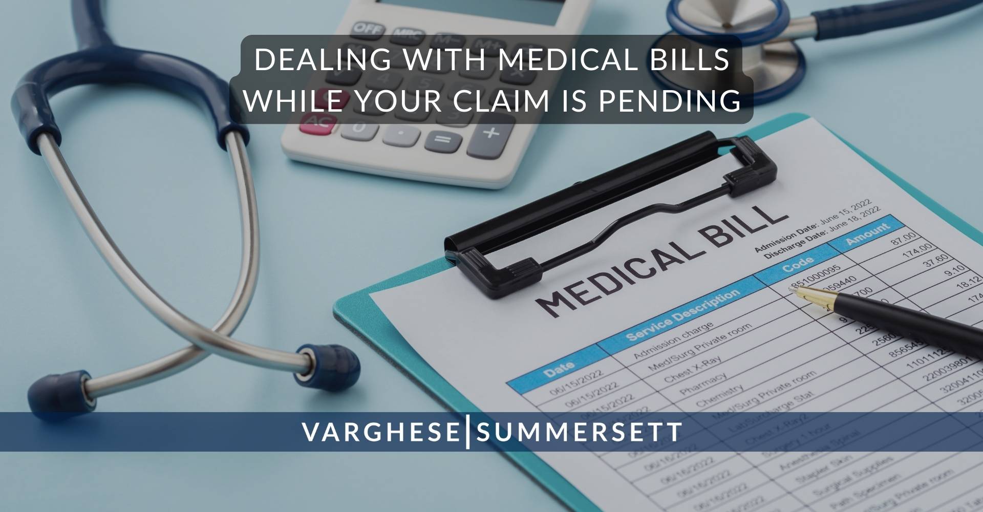 Dealing With Medical Bills While Your Claim Is Pending