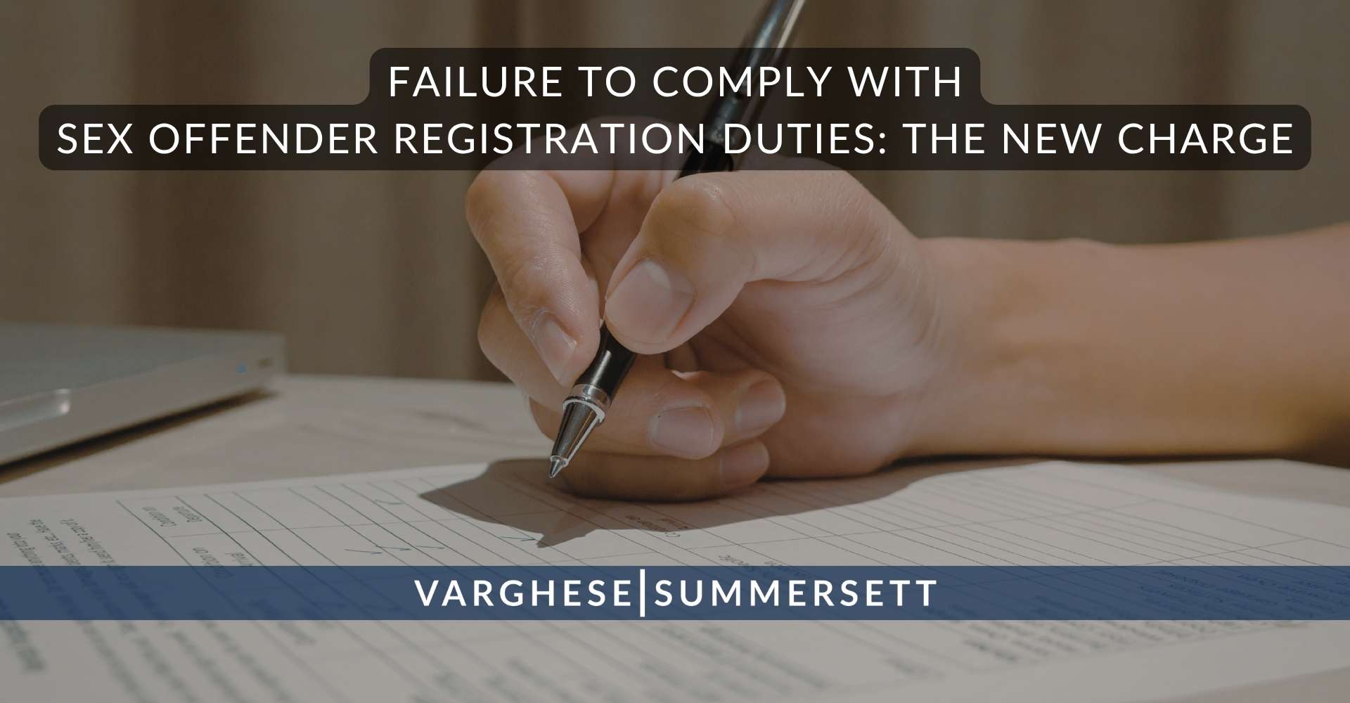 Incumplimiento de la obligación de registrarse como delincuente sexual: el nuevo cargo