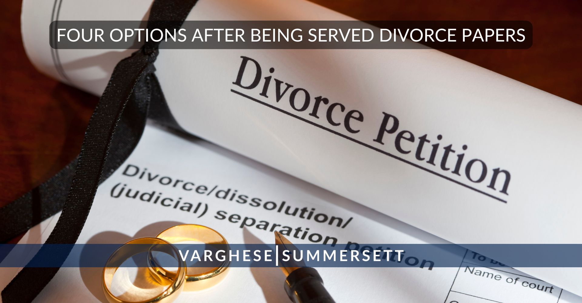 Four Options after Being Served Divorce Papers