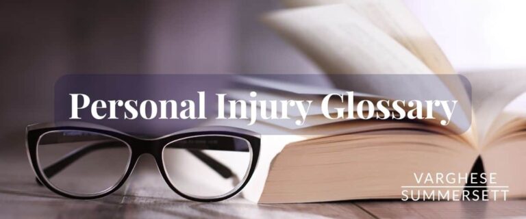Glossary for Personal Injury and Wrongful Death Cases