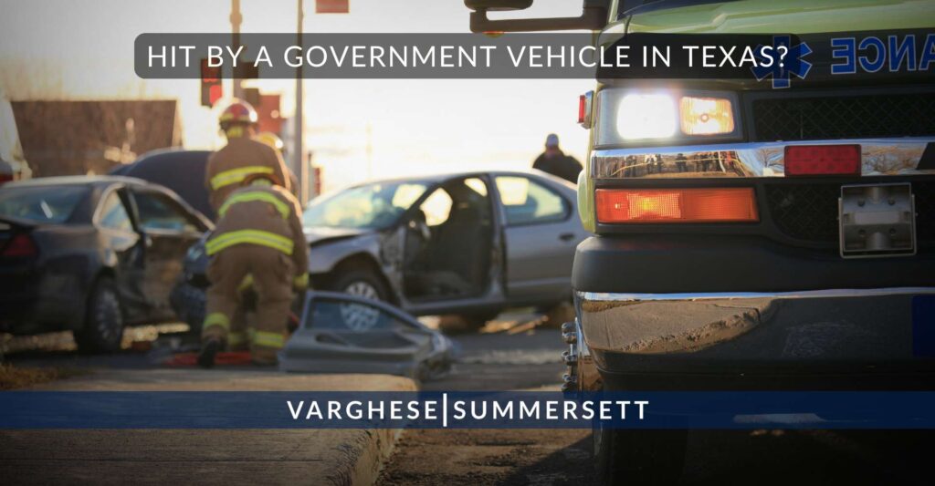 Hit by a Government Vehicle in Texas? No Fee Unless We Win
