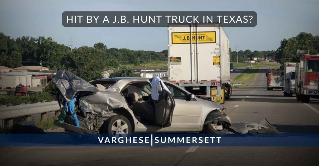 Hit by a J.B. Hunt Truck in Texas? No Fee Unless We Win