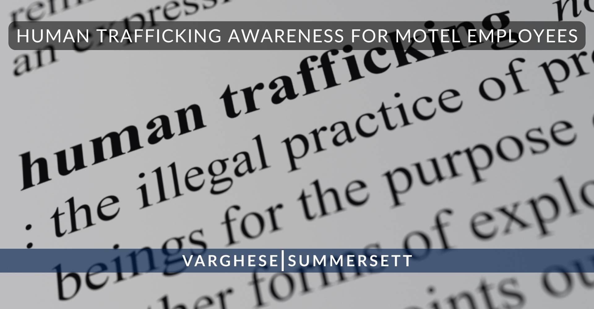 Concienciación sobre la trata de personas para empleados de moteles