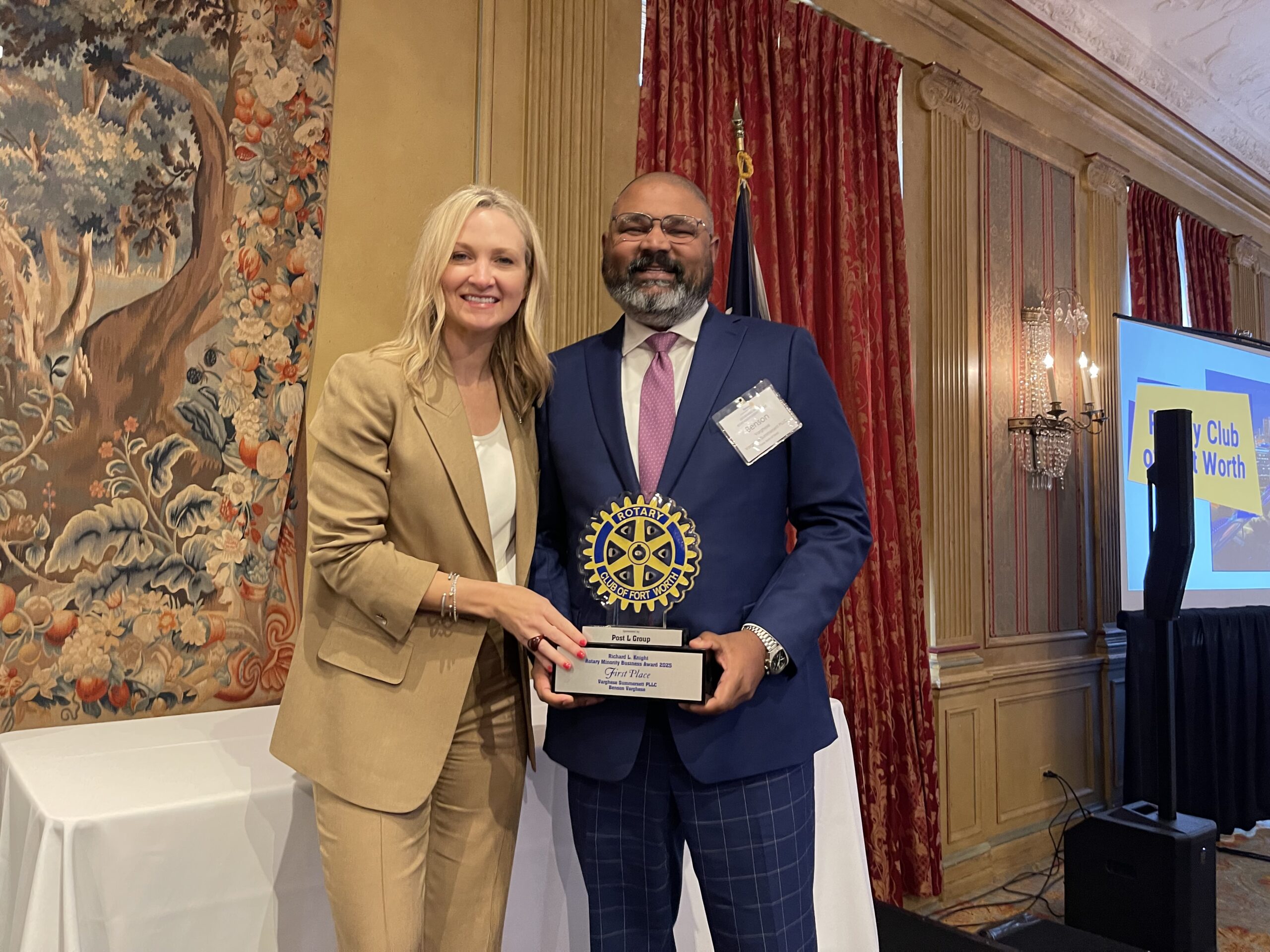 Fort Worth Mayor Mattie Parker and Benson Varghese