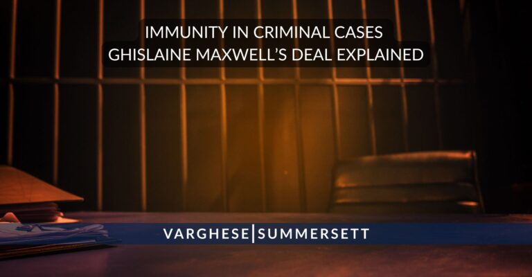 Inmunidad en causas penales: Comprender el acuerdo de inmunidad de Ghislaine Maxwell con el DOJ