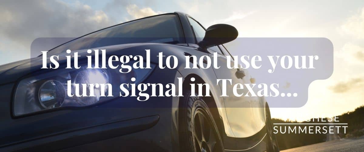 is it illegal not to use a turn signal