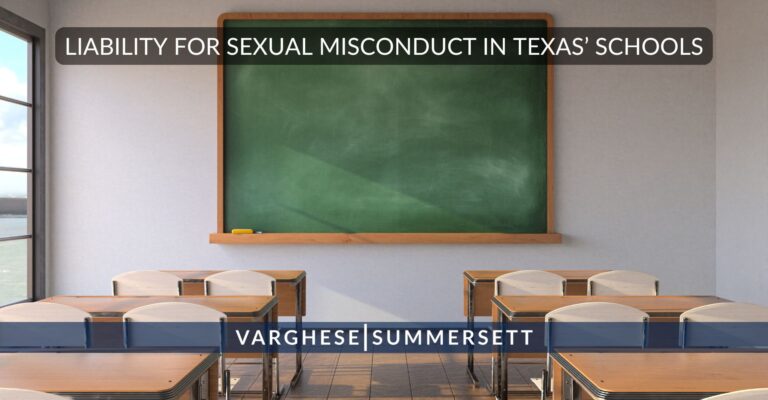 Responsabilidad de los distritos escolares de Texas por conducta sexual inapropiada