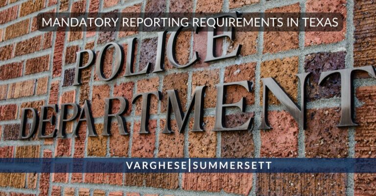 Mandatory Reporting Requirement Law in Texas