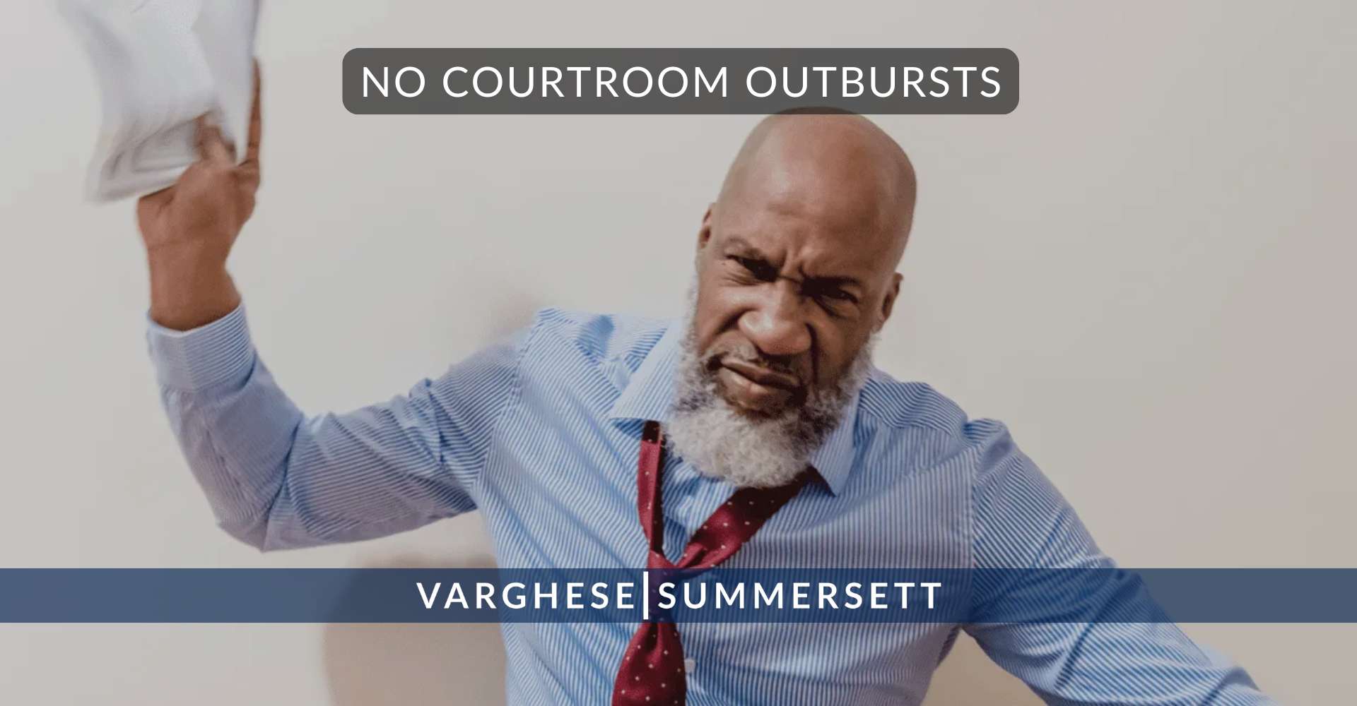 No courtroom outbursts