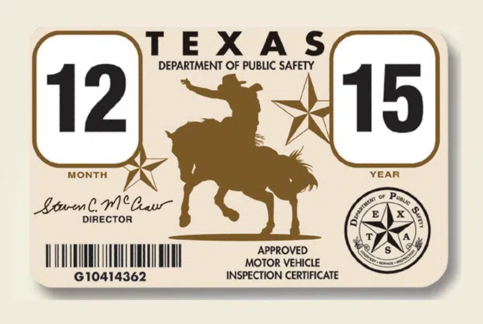 At one point Texas had a second sticker for inspections