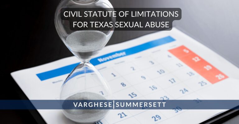 What is the Civil Statute of Limitations for Sexual Abuse in Texas?