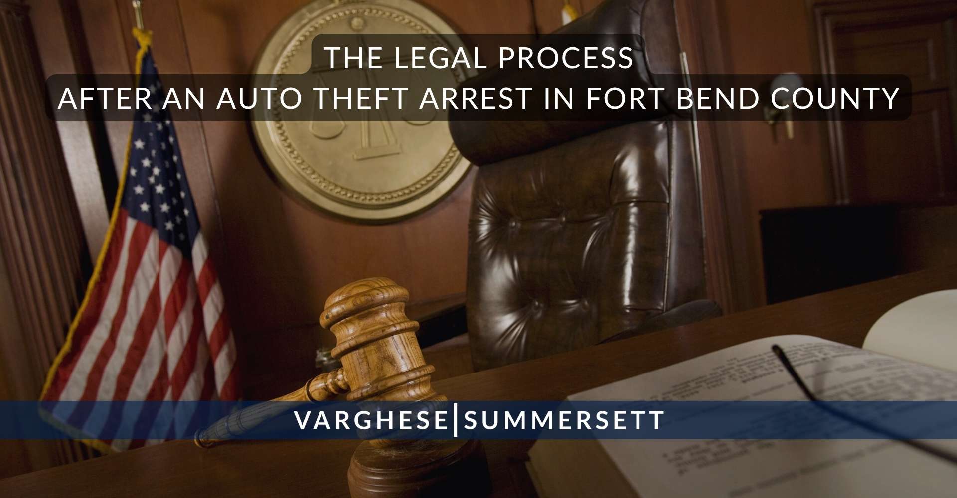 El proceso legal tras una detención por robo de vehículo en el condado de Fort Bend