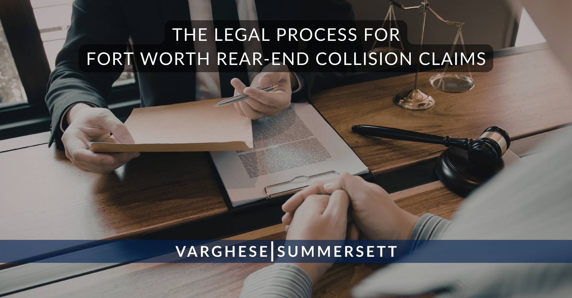 El proceso legal para reclamaciones por colisiones traseras en Fort Worth