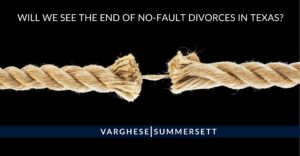 La medida para poner fin a los divorcios sin culpa en Texas