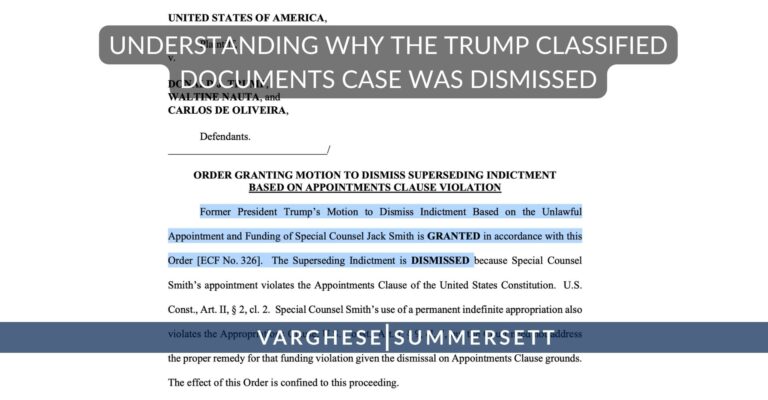 Trump Classified Documents Case Dismissed
