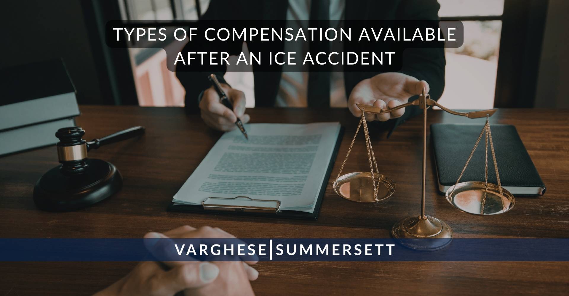 Tipos de indemnización disponibles tras un accidente por hielo