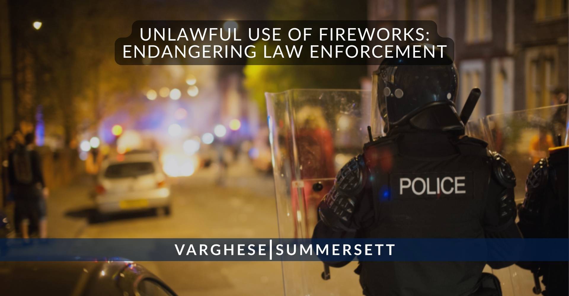 Uso ilegal de fuegos artificiales_ Poner en peligro la aplicación de la ley