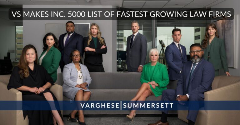 Varghese Summersett entra en la lista Inc. 5000 de los bufetes de abogados de más rápido crecimiento de Estados Unidos