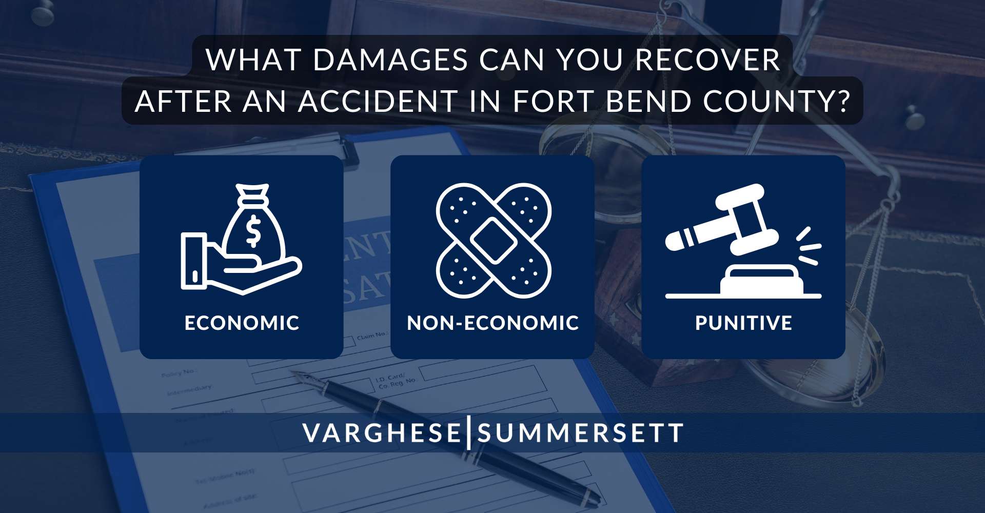¿Qué indemnizaciones se pueden reclamar tras un accidente en el condado de Fort Bend?
