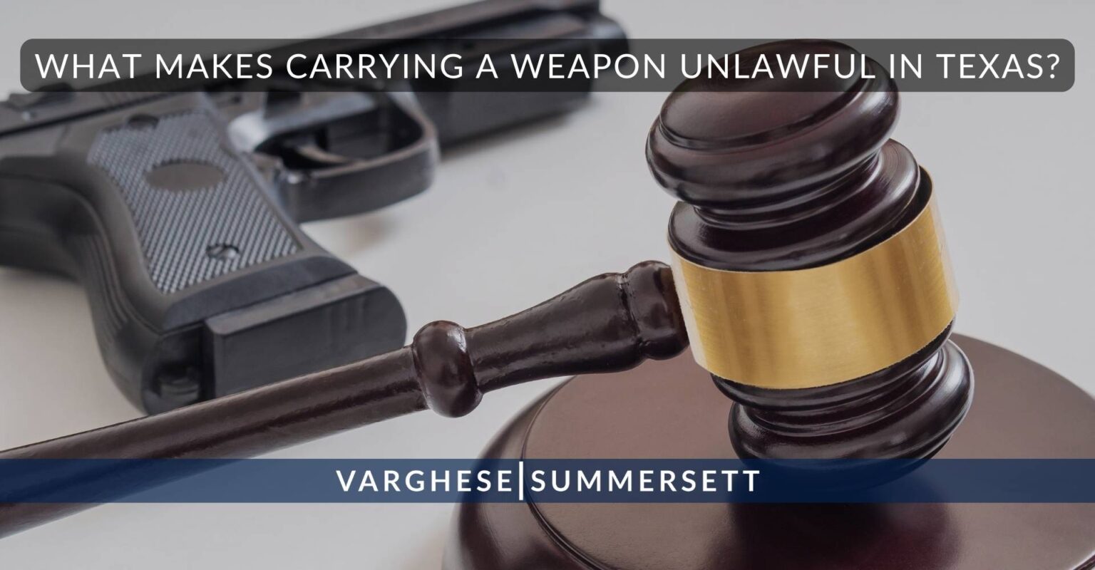 Unlawful Carry of a Weapon in Texas | 24/7 Free Consult