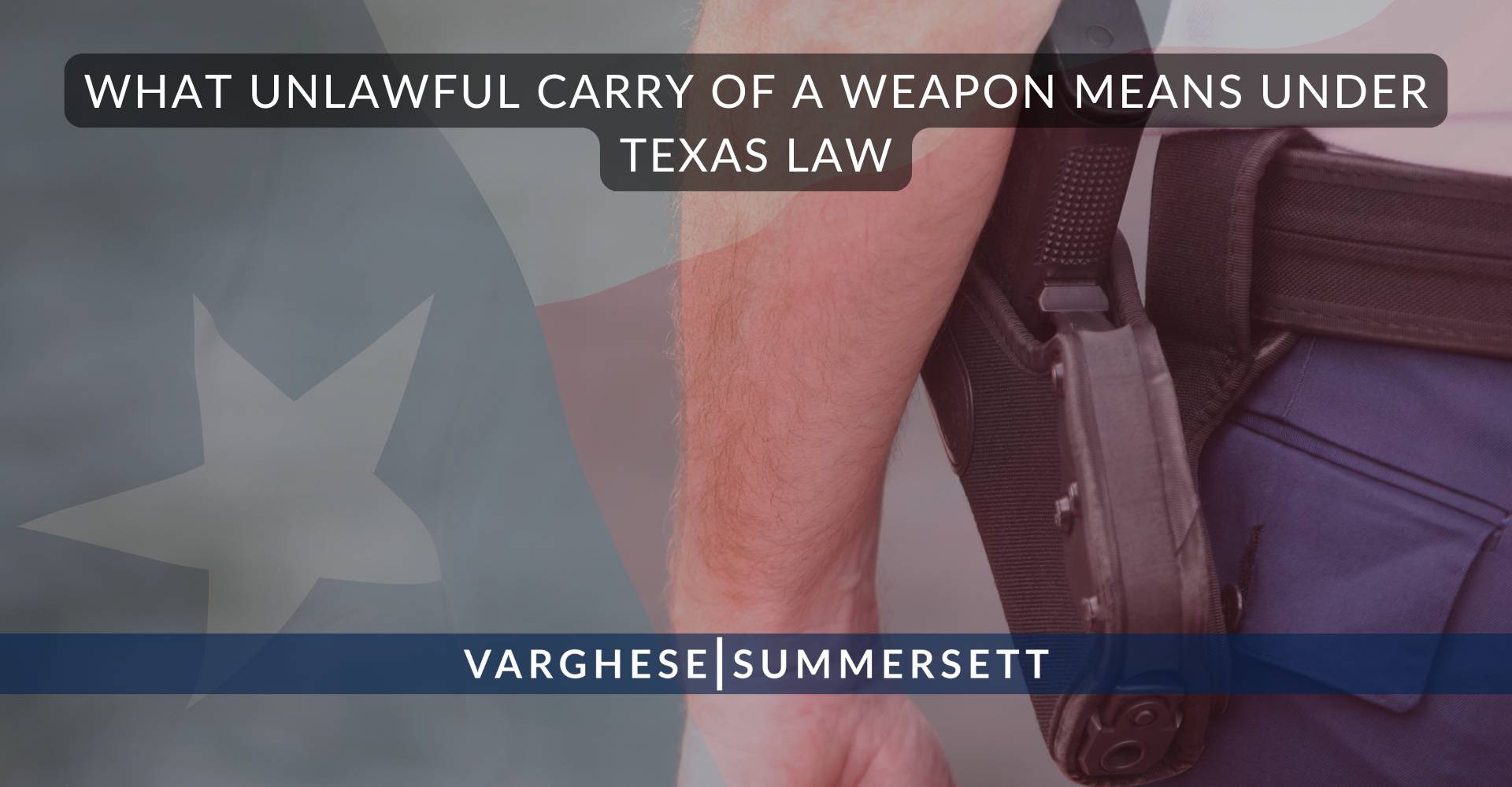 ¿Qué significa portar un arma ilegalmente según la ley de Texas?