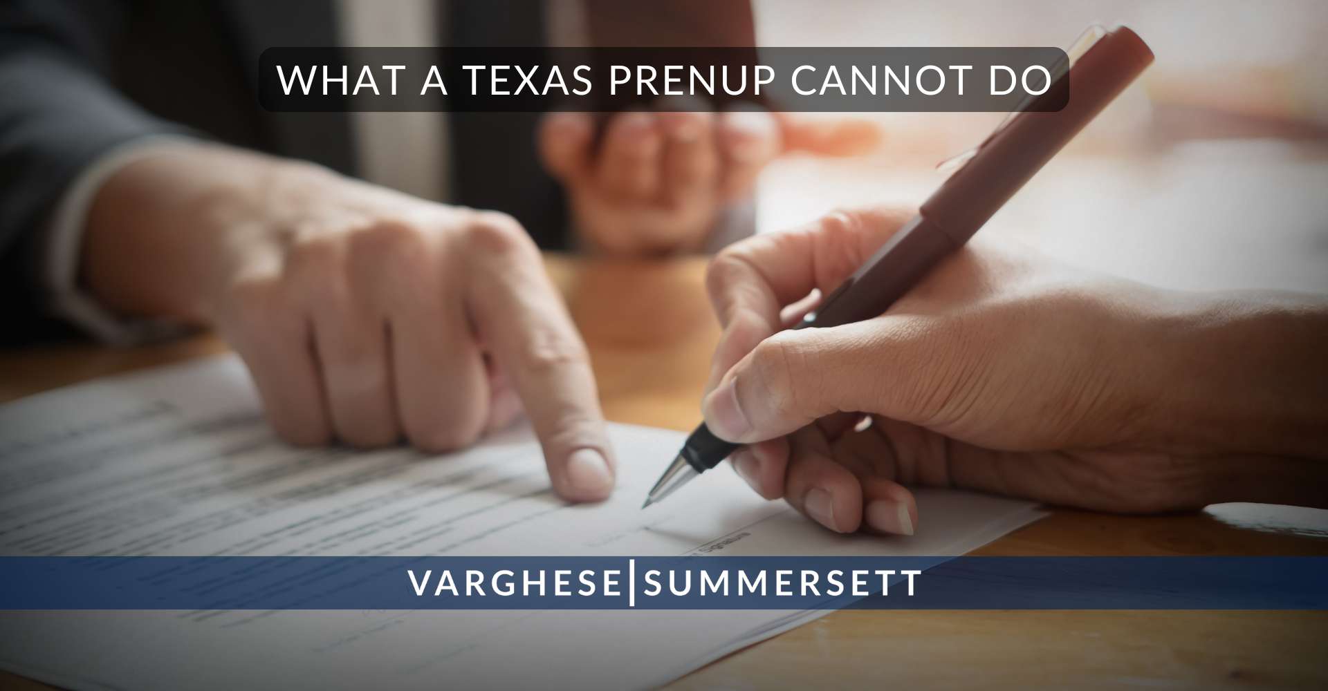 What a Texas Prenup Cannot Do