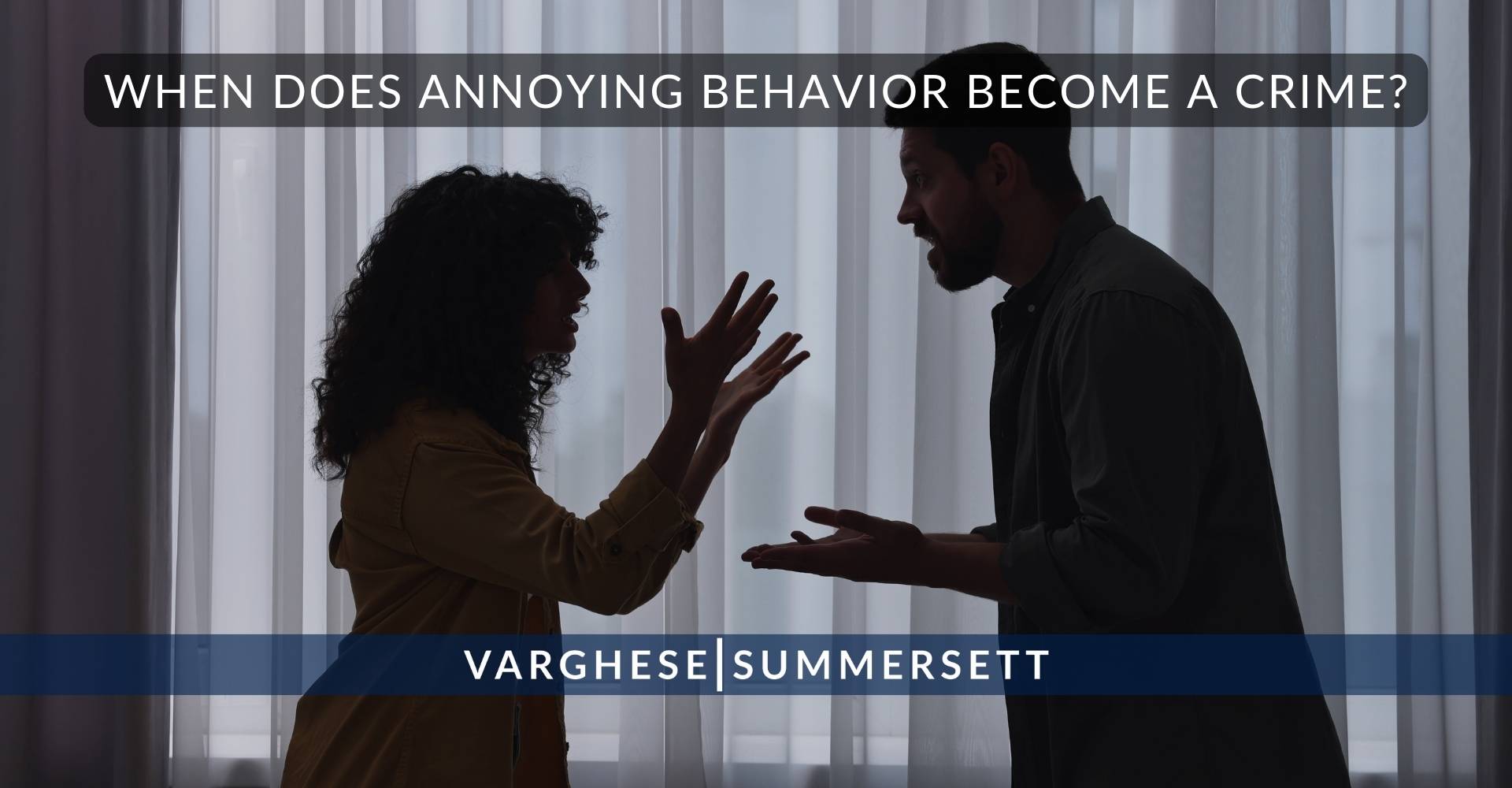 When Does Annoying Behavior Become a Crime | Varghese Summersett ¿Cuándo se convierte un comportamiento molesto en un delito?