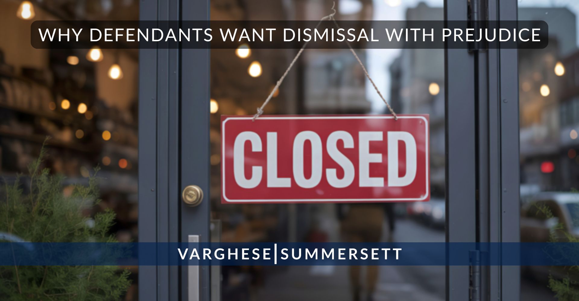 Why Defendants Want Dismissal with Prejudice