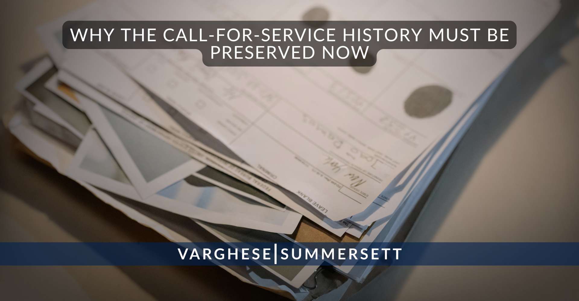 Why the Call-for-Service History Must Be Preserved Now