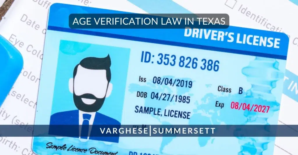 leyes de verificación de la edad en Texas.