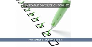 lista de control del divorcio amistoso en Texas