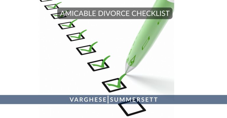 Lista de control para un divorcio amistoso en Texas