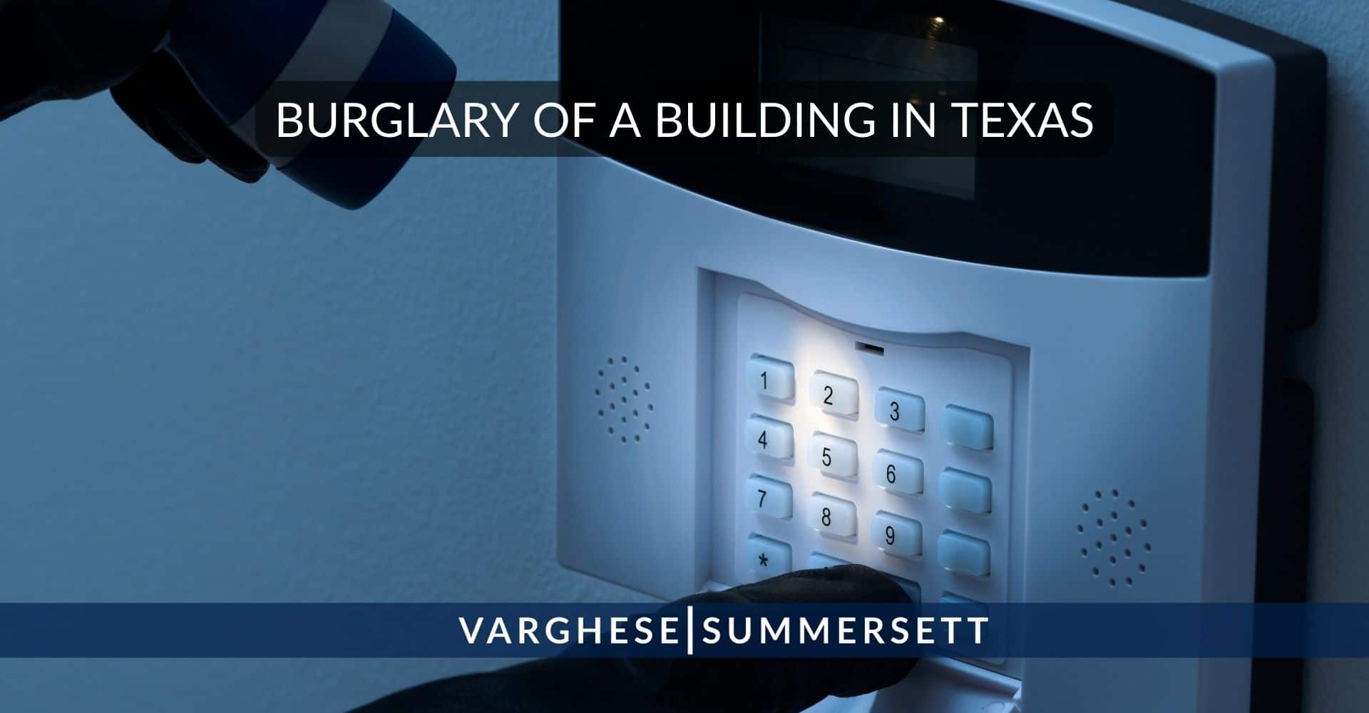 burglary of a building in texas