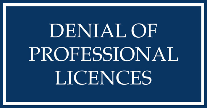 denegación de licencias profesionales