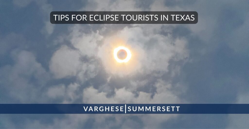 Consejos para los turistas del eclipse en Texas