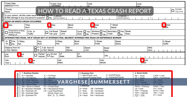 Cómo leer un informe de accidente de Texas
