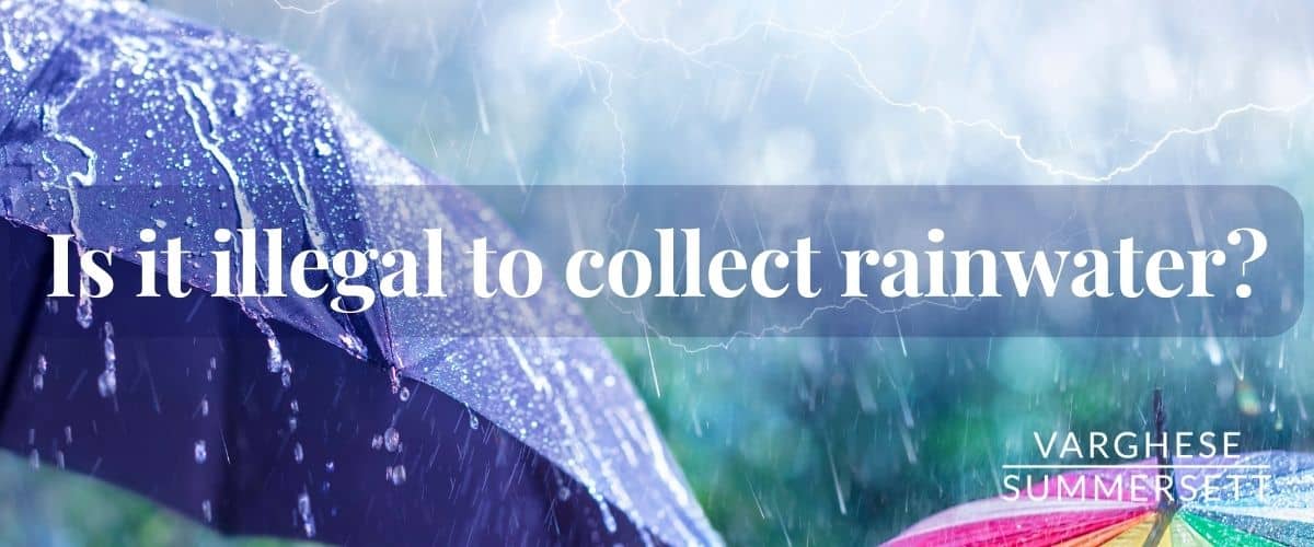 is it illegal to collect rainwater